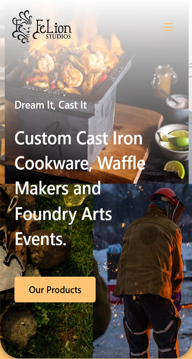 Finished website mobile view for FeLion