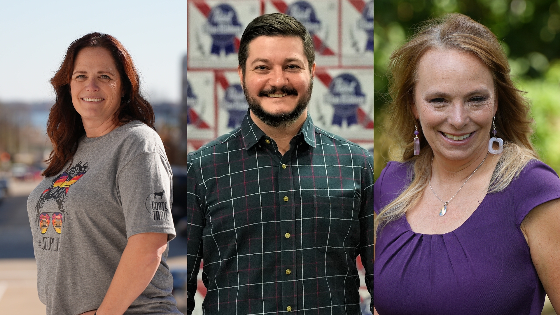 Three Headshot photos in a row