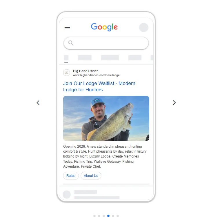 Example Google Ad For Big Bend Ranch