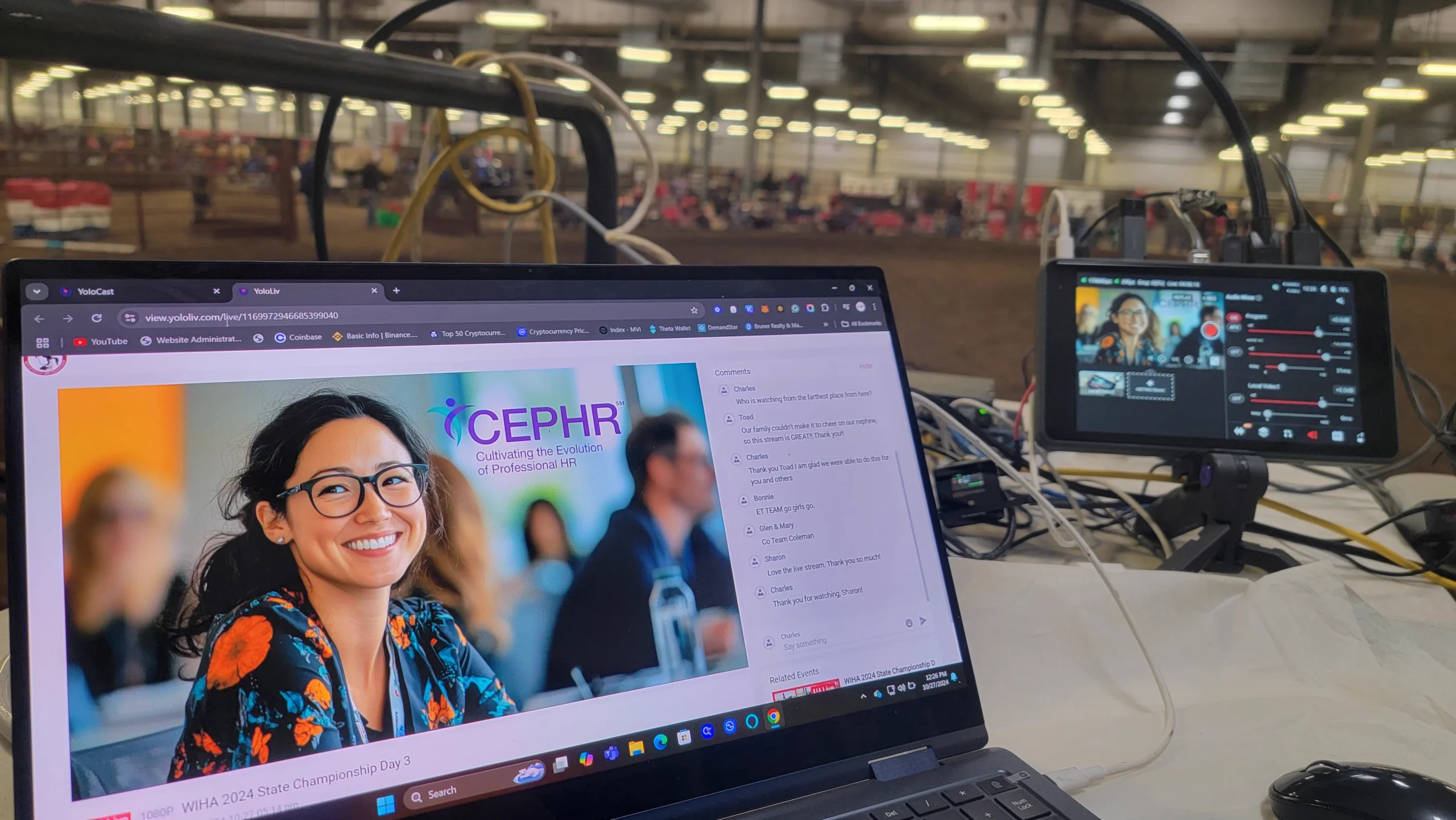 Photo of Advertisment Being Played Live