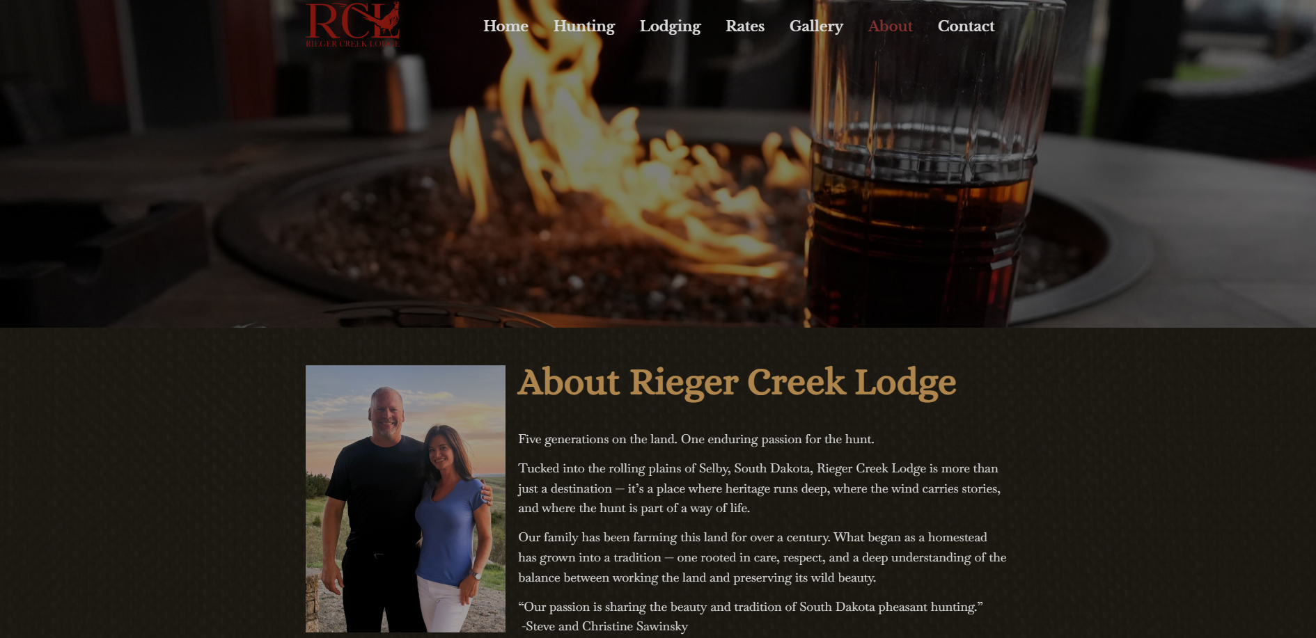 Rieger Creek Lodge Website Image