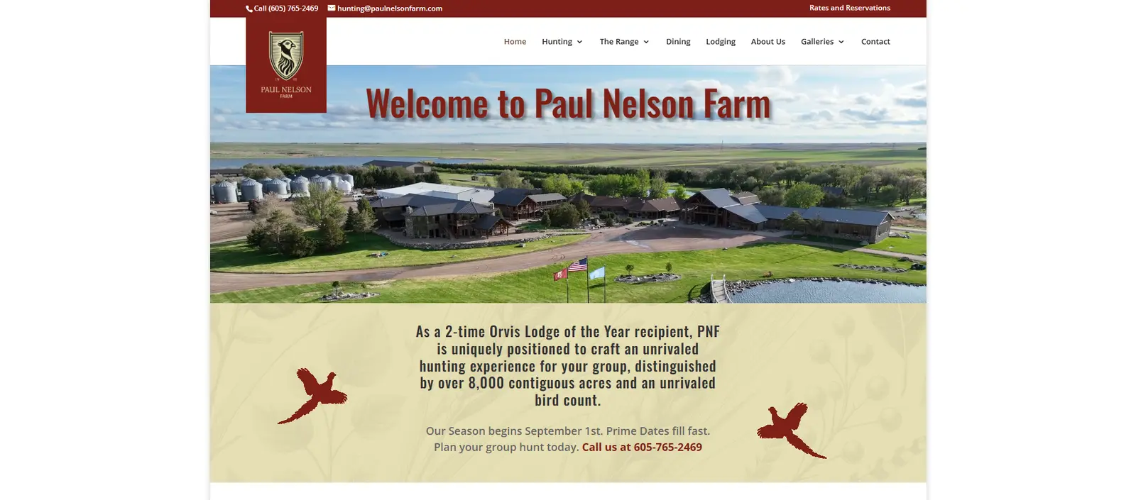 Example of Paul Nelson Farm Website